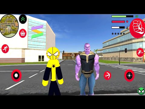 Mafia Spiderman Stickman Rope Hero new update #17 Android Gameplay