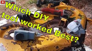 How to remove rust from a mower deck, Rust removal without lazer no laser