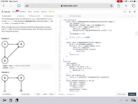 685. Redundant Connection II [01/04/21 - 4/5]
