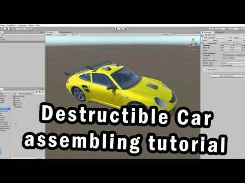 Destructible Car assembling tutorial 1Poly
