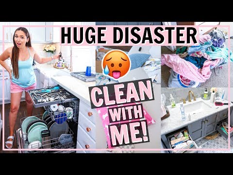 🤯HUGE DISASTER CLEAN WITH ME! ULTIMATE INTENSE ALL DAY CLEAN MY HOUSE WITH ME! | Alexandra Beuter Video