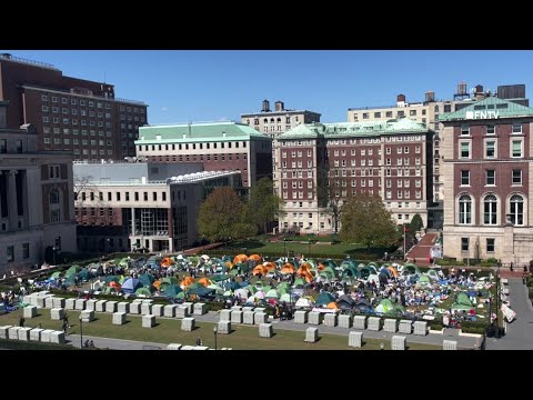 Massive Encampment on Liberated Zone at Columbia University Faculty Prepare to BLOCK Prof Shai_#9