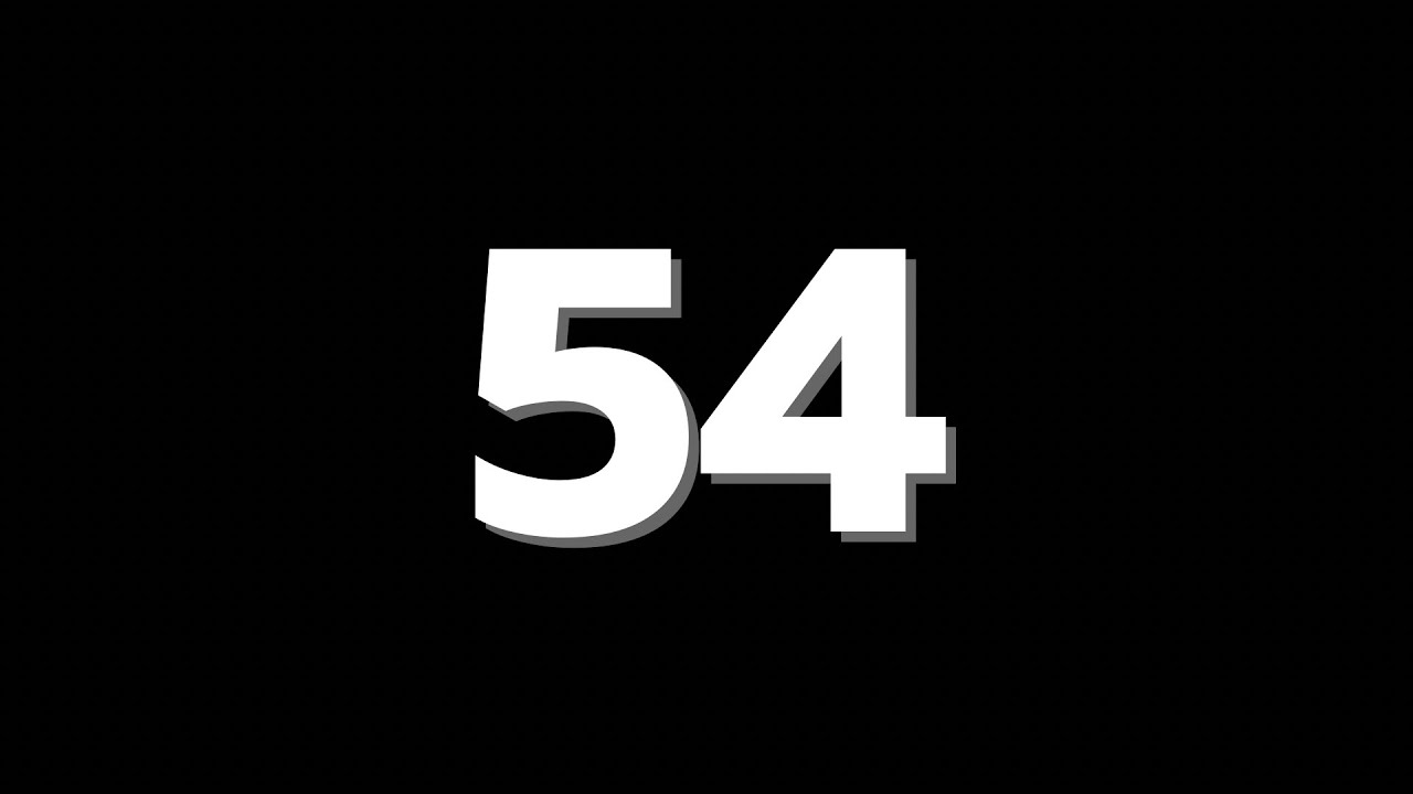 54 Second Countdown Timer With Sound Effect