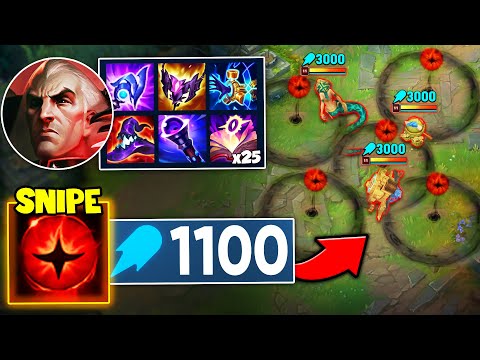 The Absolute BEST Sniper Swain game you will ever witness (1100 AP CROSS MAP NUKES)