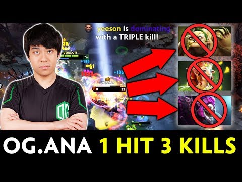 TI8 winner plays Kunkka — Ana 1 HIT 3x KILLS