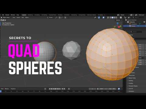 HOW TO MAKE QUAD SPHERES | BLENDER TIPS