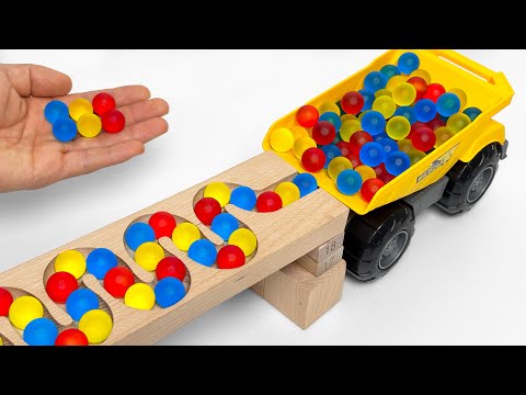 Marble Run Race ☆ HABA Slope, Dump Truck & Garbage Trucks & Ambulance & vehicles Full Compilation #2