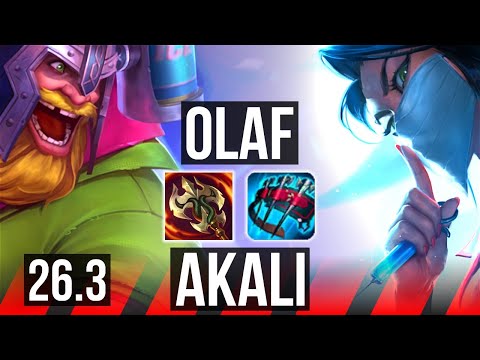 OLAF vs AKALI (TOP) | KR Master | 26.3