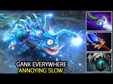 Slark Gank Everywhere – Diffusal + Scepter Annoying Slow Dota 2