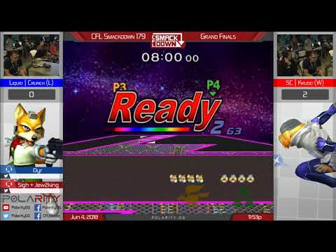 CFL Smackdown 179 Melee - SC | Krudo (Sheik) vs Liquid`Crunch (Fox) - Grand Finals