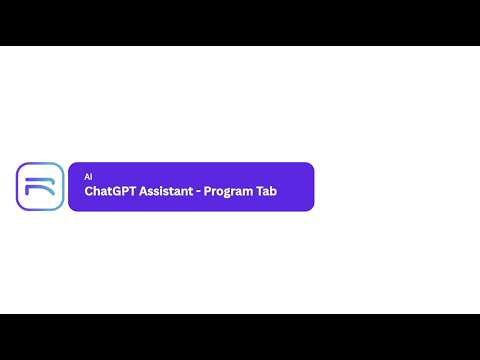 Revailo | ChatGPT Assistant - Program Tab