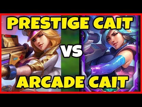 ARCADE CAITLYN SKIN VS PRESTIGE ARCADE CAITLYN SKIN SPOTLIGHT! - League of Legends