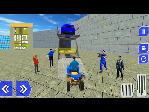 US Police ATV Quad Bike Driving Simulator 04 - 3D City Car Transporter Game - Android Gameplay