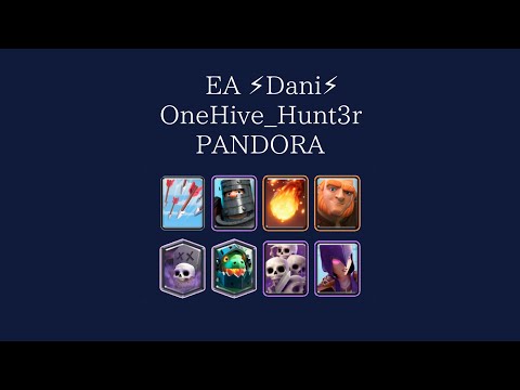 [Top 200] Giant Graveyard deck gameplay l EA⚡️Dani⚡️ OneHive_Hunt3r PANDORA - Clash Royale