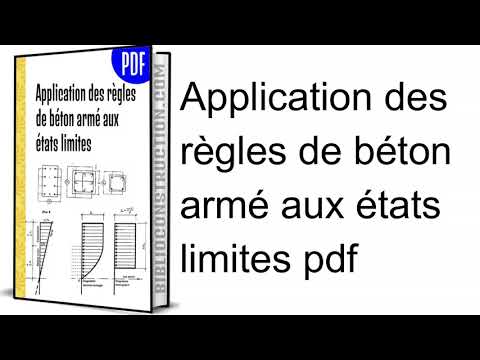 Application des règles de béton armé aux états limites pdf
