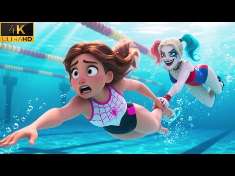 Swimming Competition Drama Explodes! Harley Quinn’s Underwater Plot Exposed! | SpiderMan Drama #ai