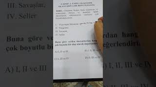 5. Sınıf Sosyal Bilgiler 1.Ünite 2. Kazanım Yeni Nesil Soru