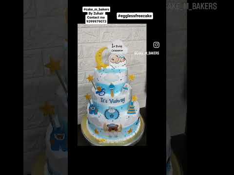 #egglesscake #threetiercake #teddybear #papercraft #lesscreamcake