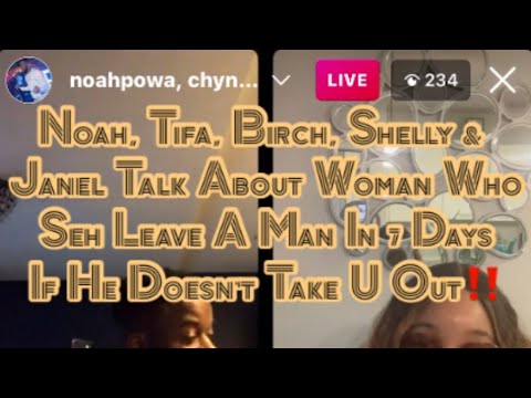 Noah Powa,Tifa, Birch & Shelly Talk About A Woman Weh Seh “If A Man Nuh Tek U Out In 7Days Lef Him⁉️