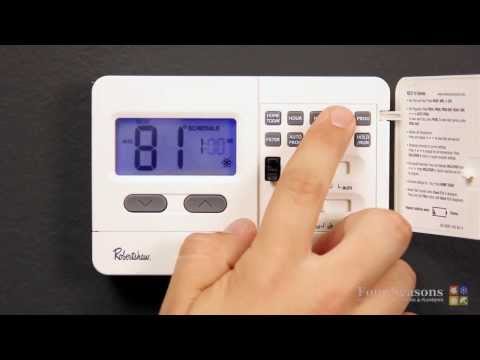 Programming Your Robert Shaw Thermostat