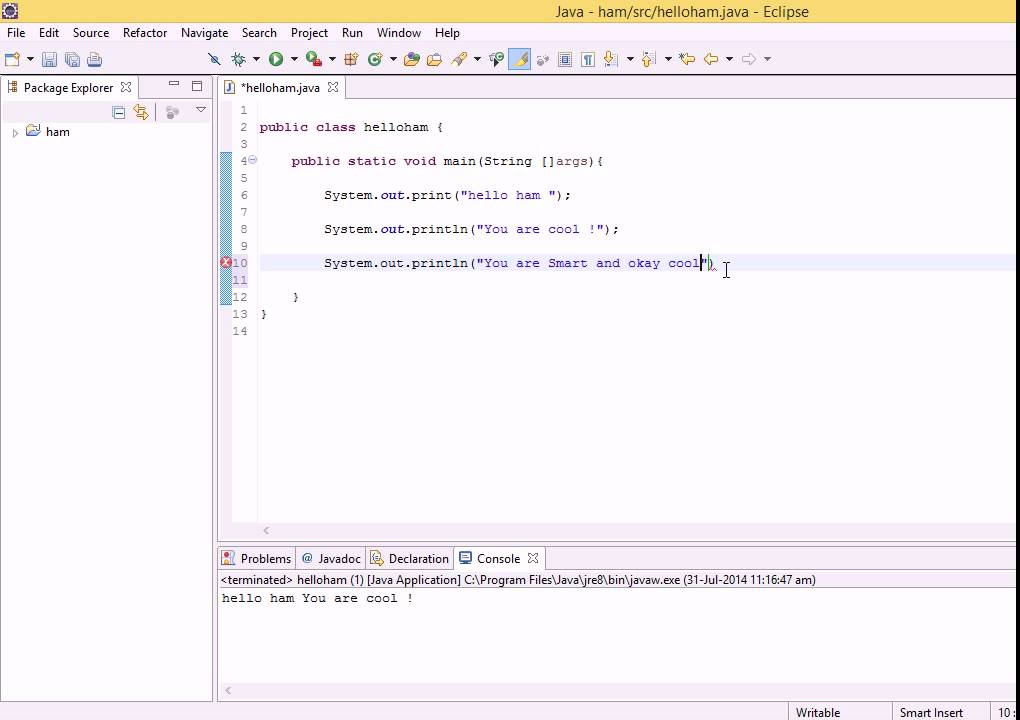 Java Tutorial - 3(More about printing to console)