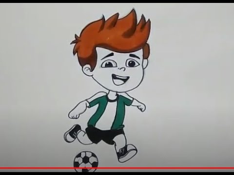 How to Draw a CARTOON SOCCER PLAYER Step by Step