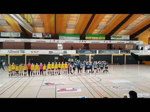 Weibl. C-Jugend NRW-Meisterschaft 2022/ 2023 Endspiel Teameinlauf TV Aldekerk- BVB 09