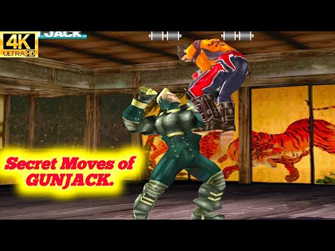 GUNJACK ALL SECRET MOVES , Tekken 3 #tekken3