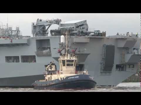 HMS Ocean berths at Greenwich for London 2012 Olympic security exercise