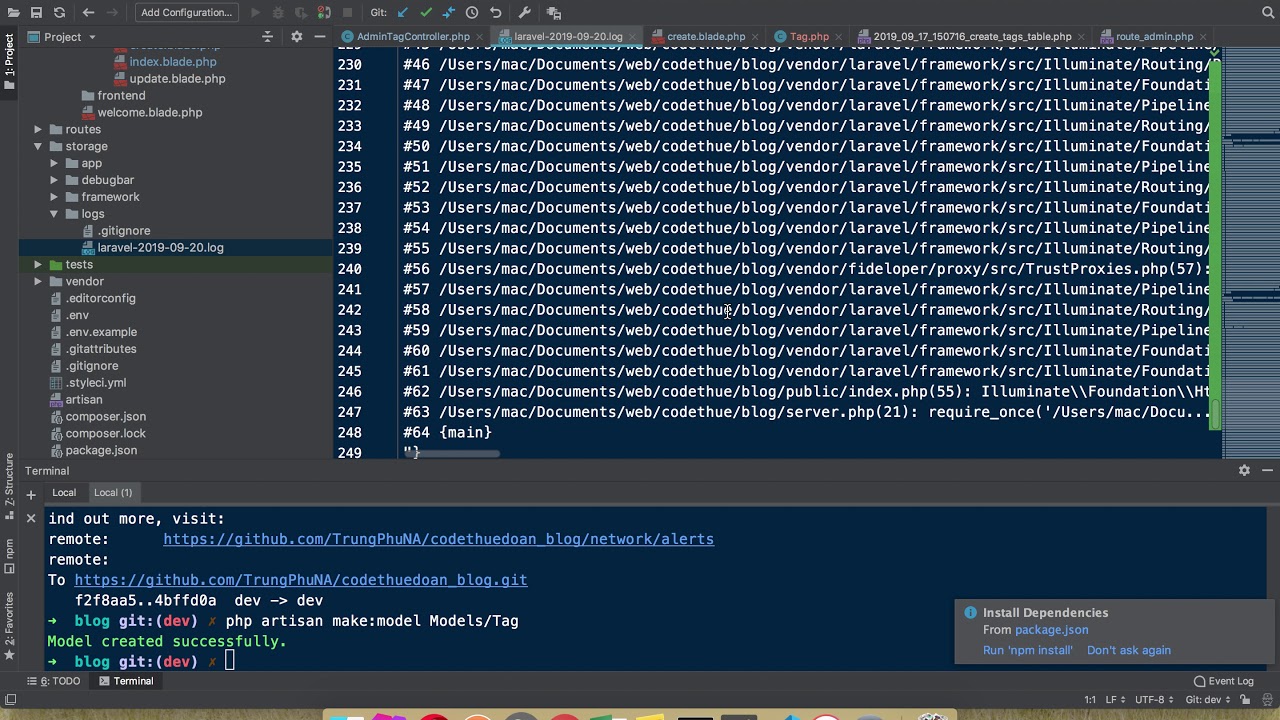 Xây dựng Blog cá nhân bằng laravel - Bài 9 Thêm mới tag