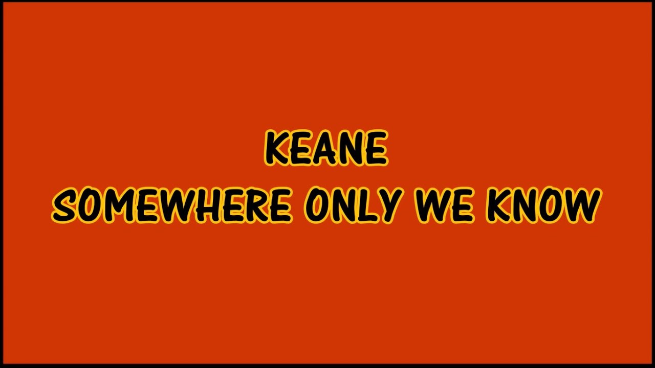 Keane - Somewhere only we know Lyrics | (Letra en Inglés) | (Traducida al Español)