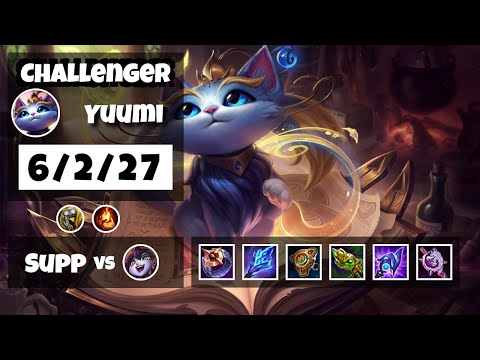 Yuumi Challenger Gameplay S11 Replay 11.16 Support (6/2/27) - BR