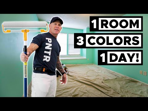 DIY Paint a Room 3 Colors in ONE DAY