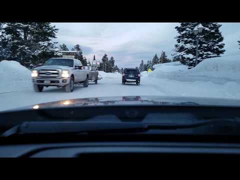 Driving through West Yellowstone on highway 20 Mar 1 2019