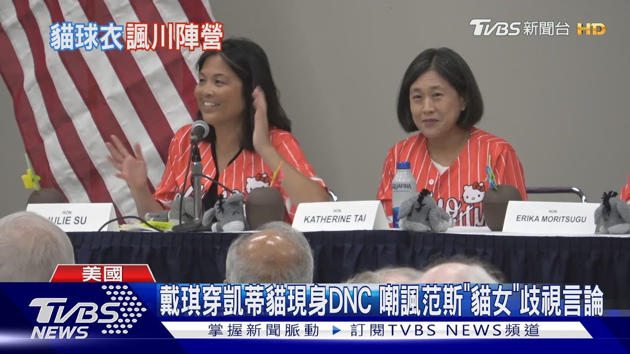 戴琪穿凱蒂貓現身DNC 嘲諷范斯「貓女」歧視言論
