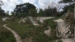 Riding ingenious paver-stone and turf-block berms and rollers.