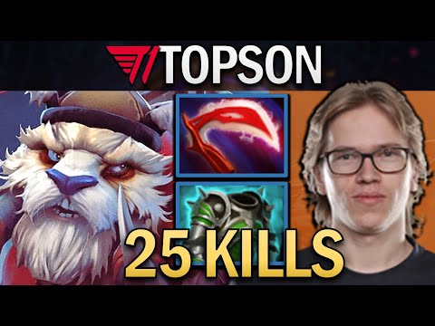 Tusk Dota 2 Gameplay T1.Topson with 25 Kills and Cuirass