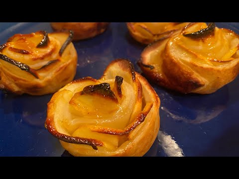 Roses de pommes feuilletées