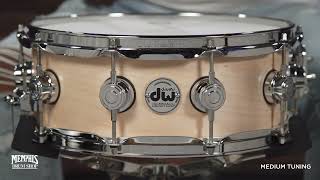 Video thumbnail for DW 14x5 Collector's Series Maple Snare Drum - Natural Satin Oil (DRSO0514SSC) by Memphis Drum Shop