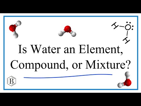 is water a element compound or mixture