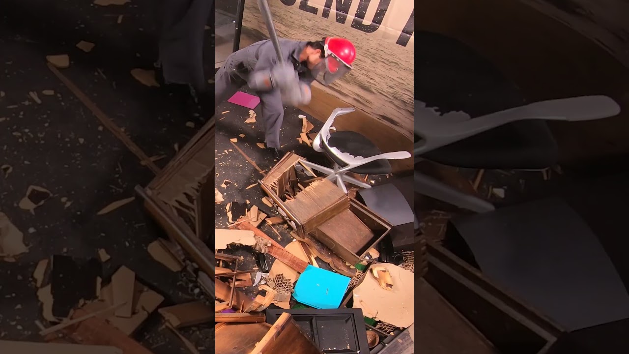 Tyler Posey absolutely levels the rage room at the World Premiere of Send Help.