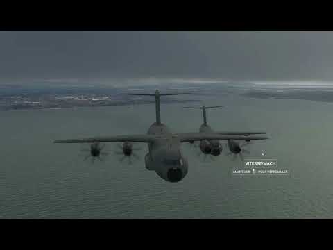 MSFS2020 | A400M Roland Laborie (BAF) – Atterrissage tactique en Grande-Bretagne 🇬🇧 sur plage