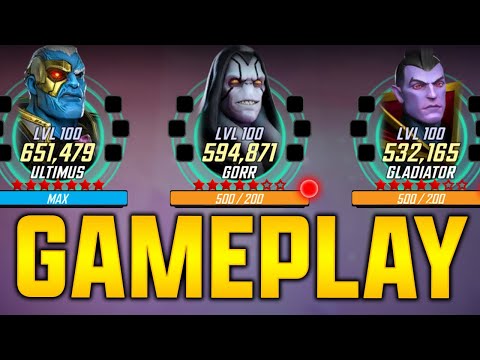 GLADIATOR GORR THANOS GAMEPLAY - MARVEL Strike Force - MSF