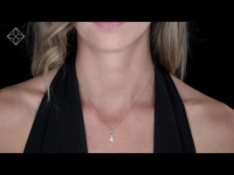 Diamond Dangling Stars Stellato Necklace in 9K Gold - G4144