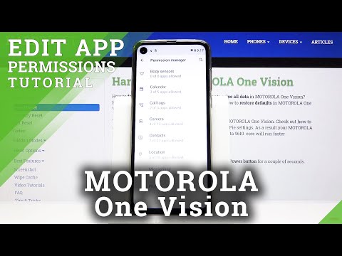 How to Enter App Permission in Motorola One Vision - Control App Permits