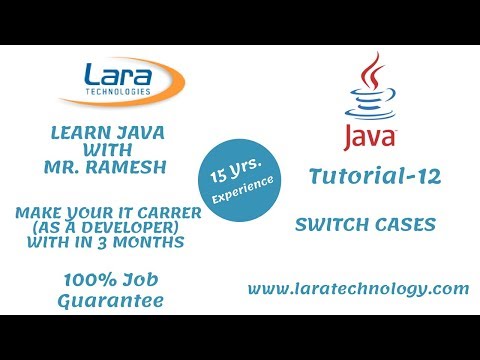 Tutorial 12 Switch Cases Java Tutorial For Beginners Lara Technology