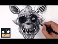 How To Draw Phantom Foxy FNAF Sketch Tutorial