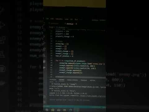 How to create space invader / Game / using pygame