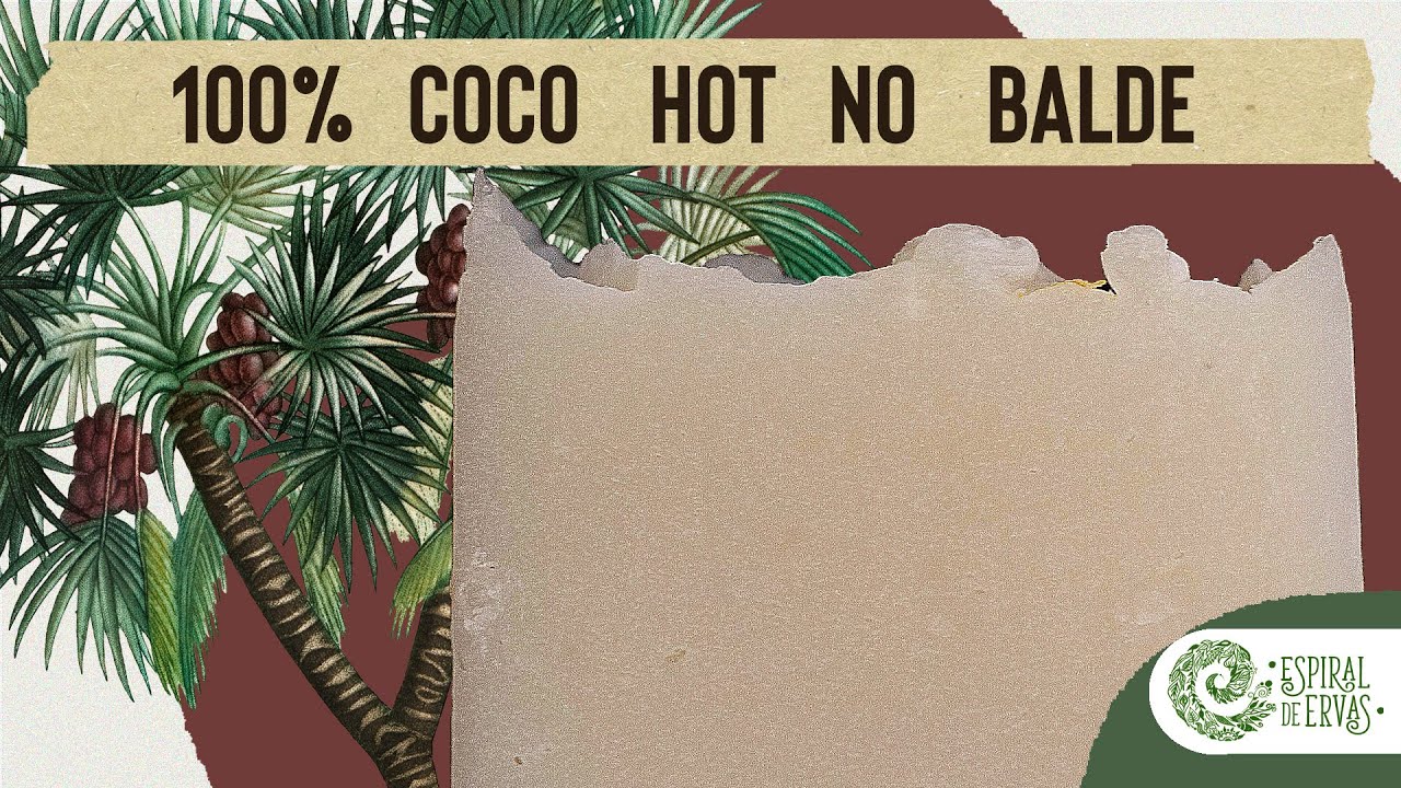 Hot process no balde - sabonete 100% óleo de coco