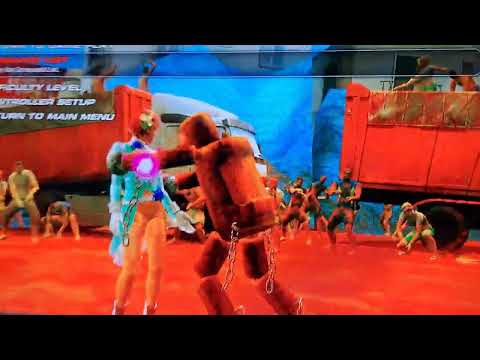 Tekken 6 Mokujin Knee Gut Throw on Alisa Ryona